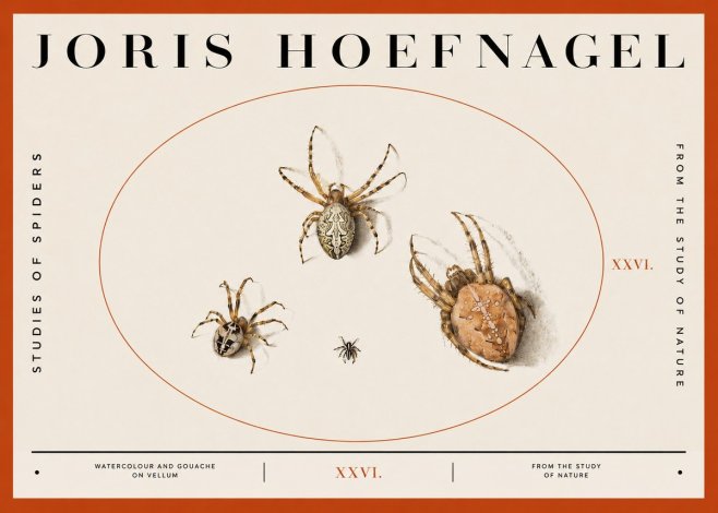 Joris Hoefnagel Studies of Spiders III No2 - Poster