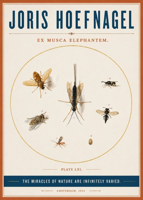 Joris Hoefnagel Ex Mvsca Elephantem. No4 - Poster
