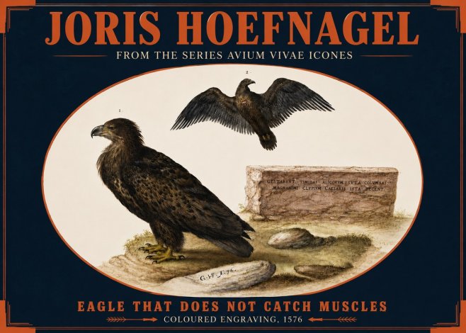 Joris Hoefnagel Eagle That Does Not Catch Muscles No4 - Poster