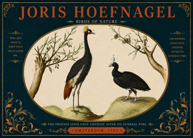 Joris Hoefnagel Birds of Nature No6 - Poster