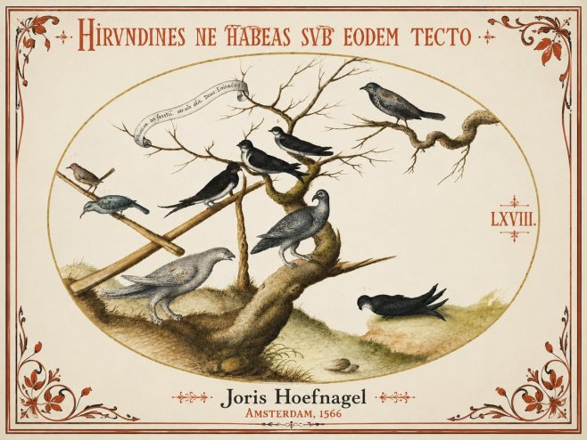 Joris Hoefnagel Birds Study No4 - Poster