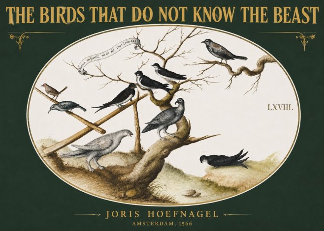 Joris Hoefnagel Birds Study No5 - Poster