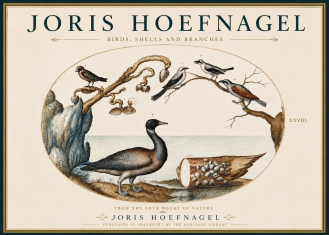 Joris Hoefnagel Birds, Shells and Branches No5 - Poster