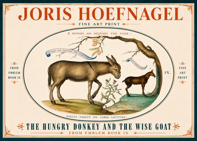 Joris Hoefnagel The Hungry Donkey and the Wise Goat No6 - Poster