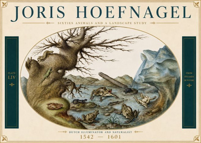 Joris Hoefnagel Sixtties Animals and a Landscape Study No4 - Poster