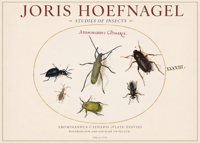 Joris Hoefnagel Abominandus Catharis (Plate Xxxviii) No1 - Poster