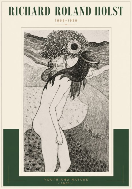 Richard Roland Holst Youth and Nature No2 - Poster