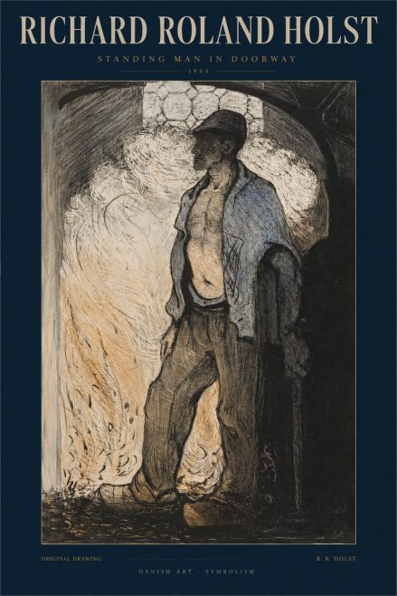 Richard Roland Holst Standing Man in Doorway No2 - Poster