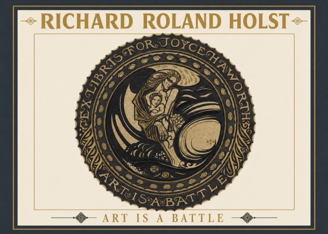 Richard Roland Holst Ex Libris for Joyce Haworth No2 - Poster