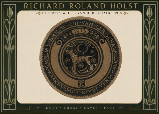 Richard Roland Holst Ex Libris W. C. T. Van Der Schalk - 1915 No2 - Poster