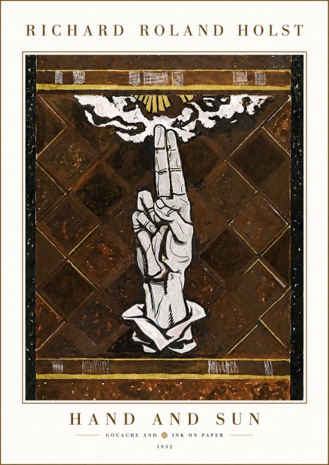 Richard Roland Holst Hand and Sun No6 - Poster