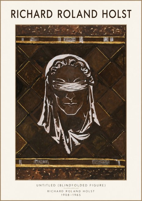 Richard Roland Holst Untitled (Blindfolded Figure) No3 - Poster