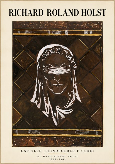 Richard Roland Holst Untitled (Blindfolded Figure) No4 - Poster