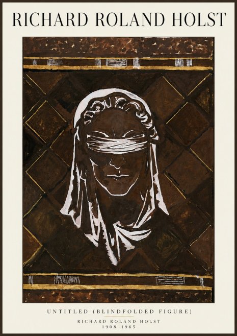 Richard Roland Holst Untitled (Blindfolded Figure) No6 - Poster