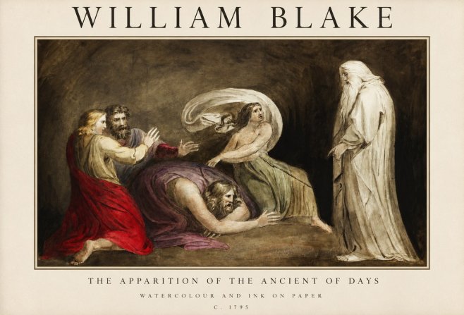 William Blake The Apparition of the Ancient of Days No1 - Poster