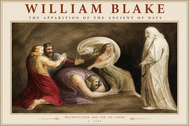 William Blake The Apparition of the Ancient of Days No4 - Poster