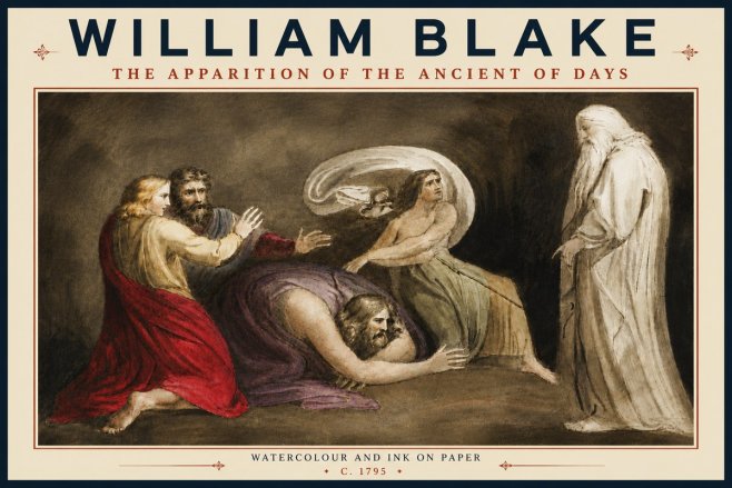 William Blake The Apparition of the Ancient of Days No6 - Poster