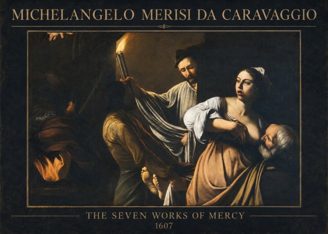 Michelangelo Merisi da Caravaggio The Seven Works of Mercy III No1 - Poster