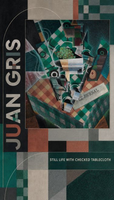 Juan Gris Still Life with Checked Tablecloth No2 - Poster