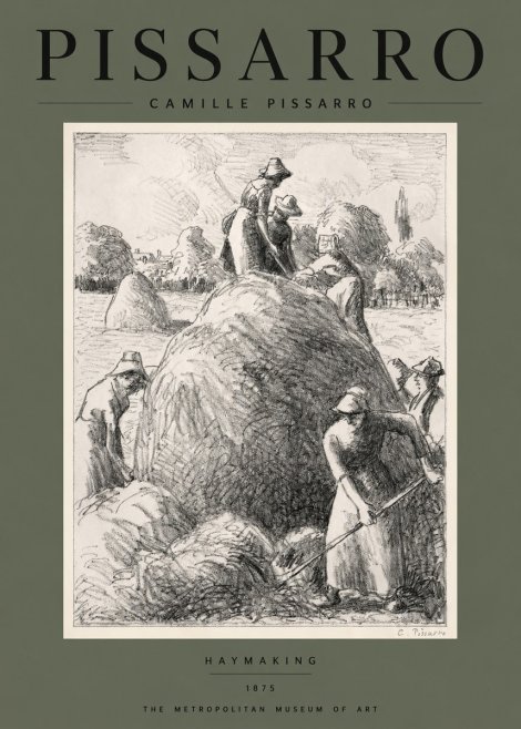Pissarro Haymaking No2 - Poster
