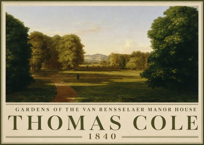 Thomas Cole Gardens of the Van Rensselaer Manor House No4 - Poster