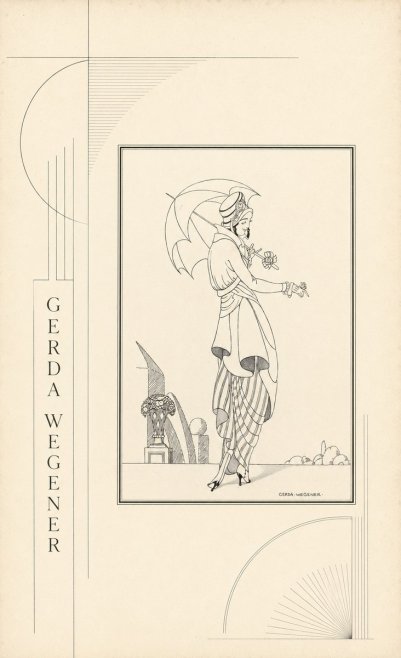 Gerda Wegener Elegant Figure with Parasol No2 - Poster