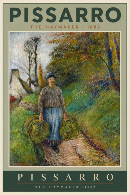 Pissarro The Haymaker No2 - Poster