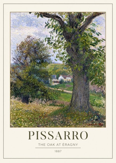 Pissarro The Oak at Éragny No1 - Poster