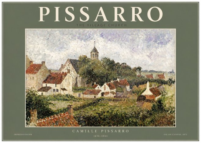 Pissarro French Village Landscape No3 - Poster
