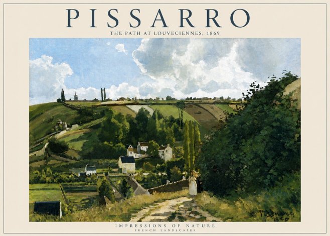 Pissarro The Path at Louveciennes, 1869 No6 - Poster