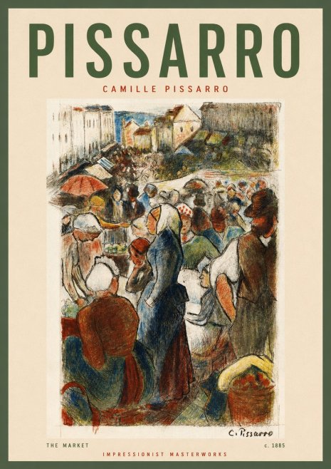 Pissarro The Market No2 - Poster