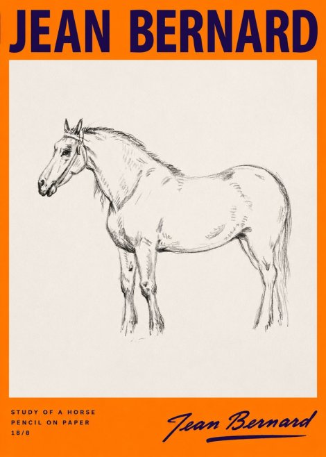 Jean Bernard Study of a Horse XVII No2 - Poster