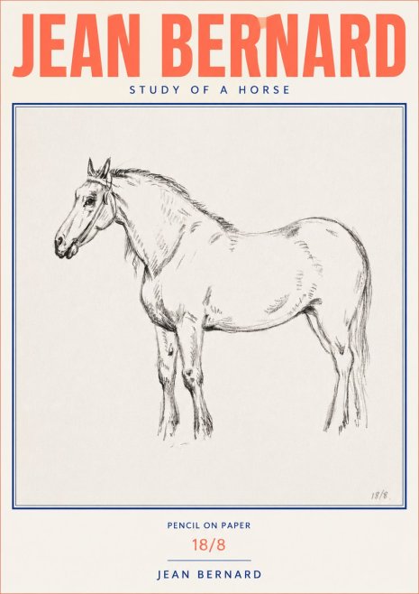 Jean Bernard Study of a Horse XVII No4 - Poster
