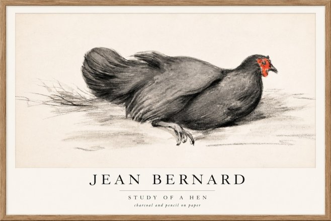 Jean Bernard Study of a Hen No1 - Poster