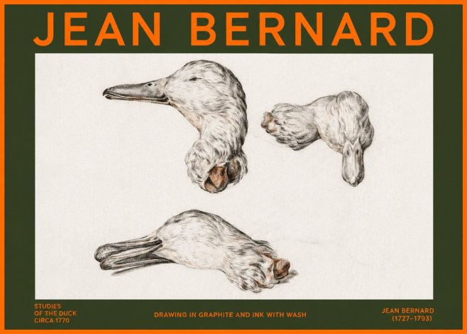 Jean Bernard Studies of the Duck No2 - Poster