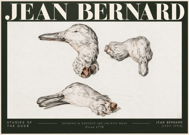 Jean Bernard Studies of the Duck No5 - Poster