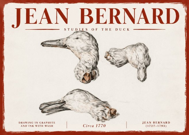 Jean Bernard Studies of the Duck No6 - Poster