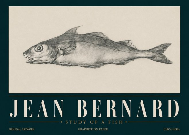 Jean Bernard Fish Study I No6 - Poster