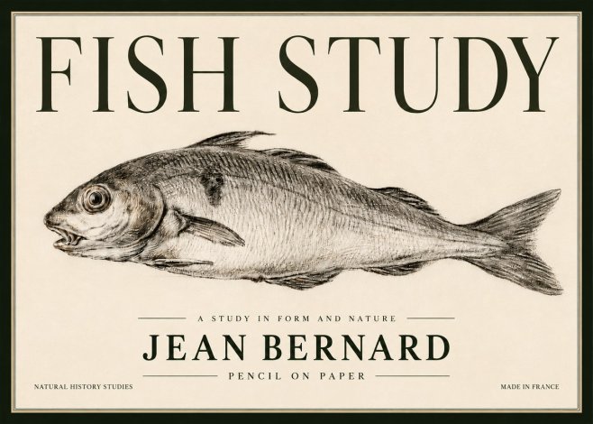 Jean Bernard Fish Study III No6 - Poster