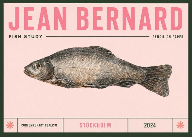 Jean Bernard Fish Study IV No3 - Poster