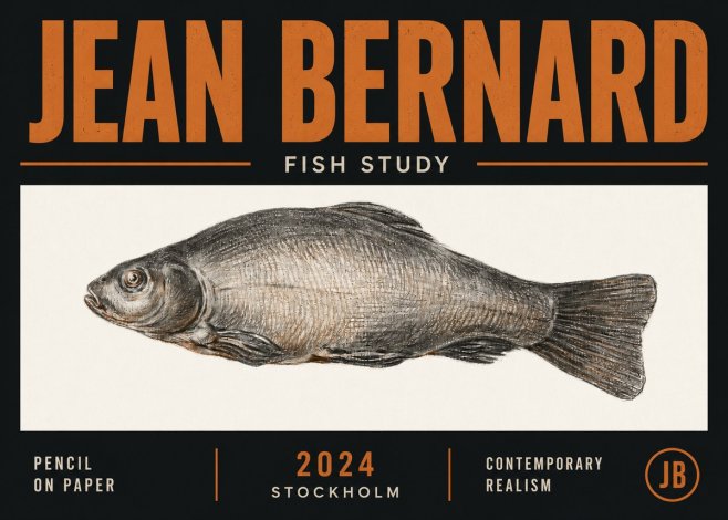 Jean Bernard Fish Study IV No4 - Poster