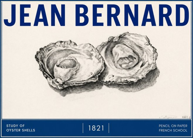 Jean Bernard Study of Oyster Shells No4 - Poster
