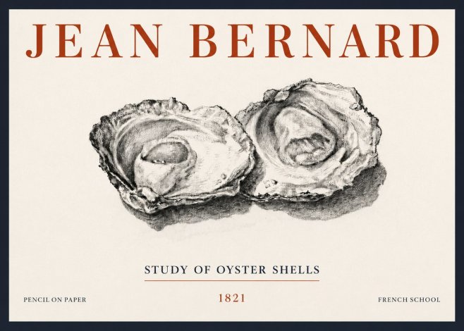 Jean Bernard Study of Oyster Shells No5 - Poster