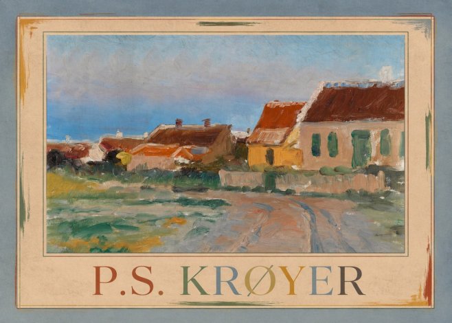 P.S. Krøyer Houses in Skagen No1 - Poster