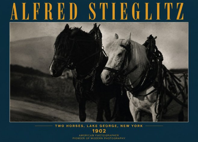 Alfred Stieglitz Two Horses, Lake George, New York No5 - Poster
