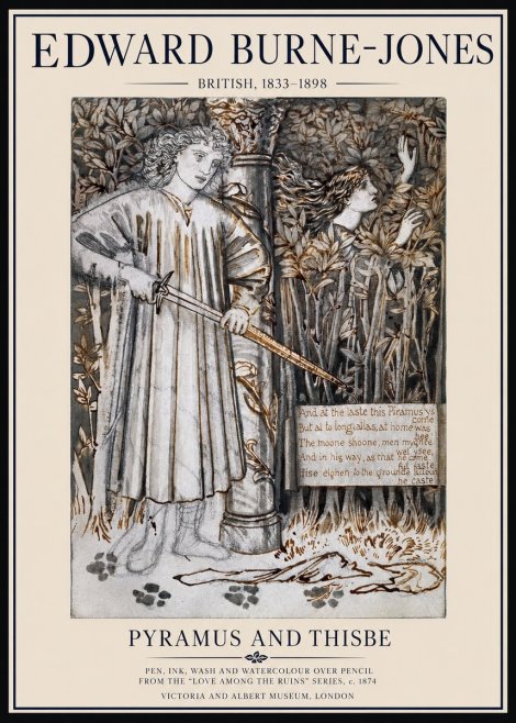 Edward Burne-Jones Pyramus and Thisbe No1 - Poster