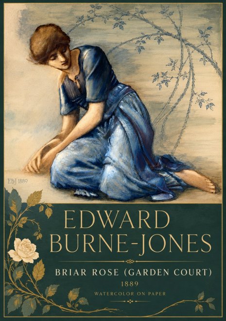 Edward Burne-Jones Briar Rose (Garden Court) No5 - Poster