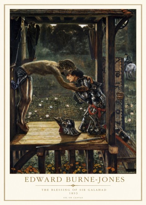Edward Burne-Jones The Blessing of Sir Galahad No1 - Poster