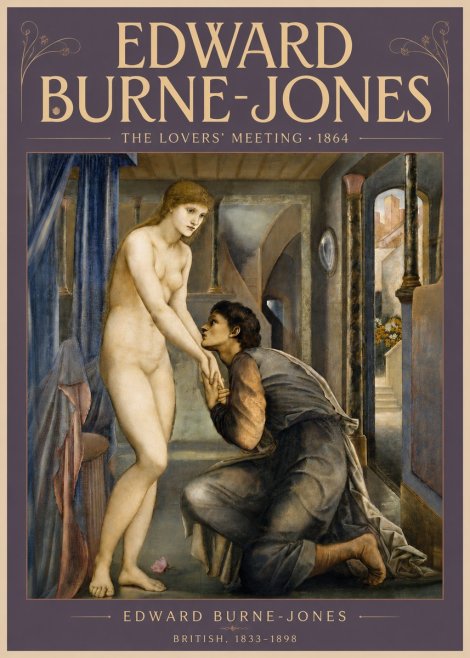 Edward Burne-Jones The Lovers' Meeting No6 - Poster
