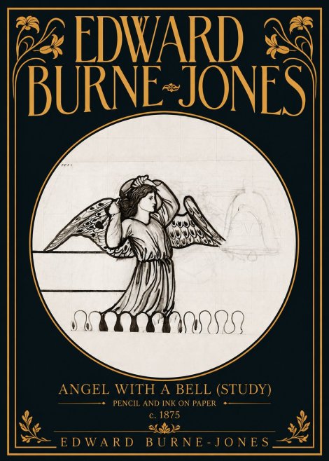 Edward Burne-Jones Angel with a Bell (Study) No5 - Poster